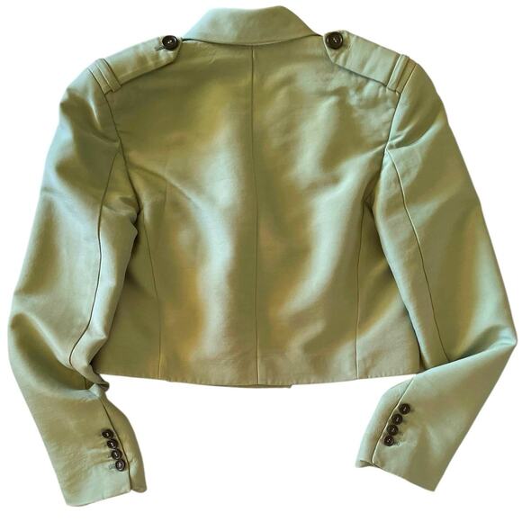 Helmut Lang Cropped Mint Green Blazer Jacket size 0 - Picture 2 of 11